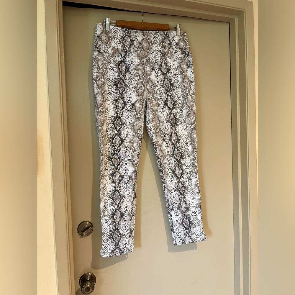 Elegant Snake Print Skinny Pants